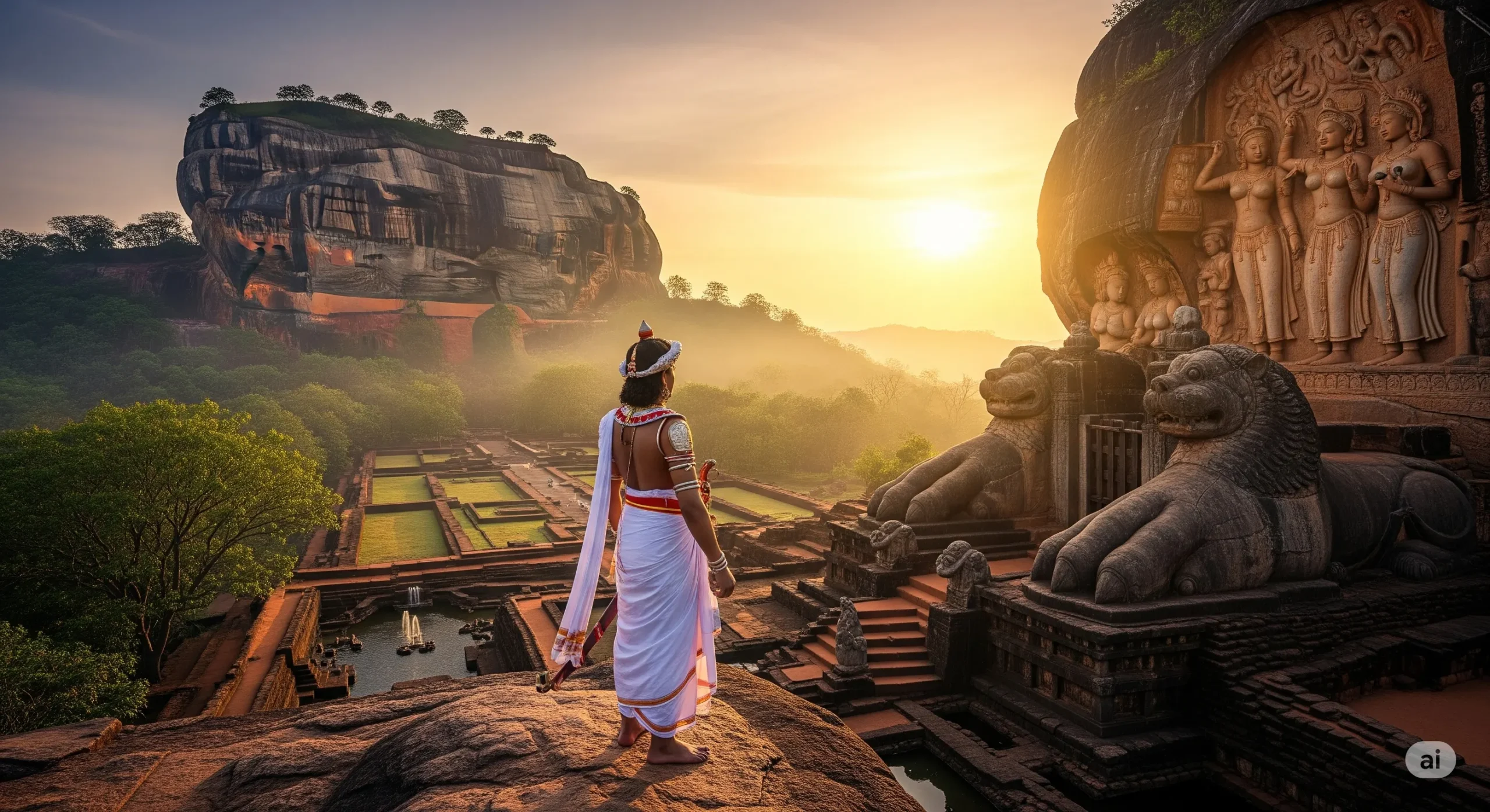 king kasyapa, sigiriya lion rock story legend, wallpaper 4k